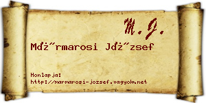 Mármarosi József névjegykártya