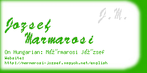 jozsef marmarosi business card